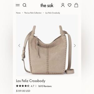 The Sak Los Feliz Sand Suede Crossbody Bag